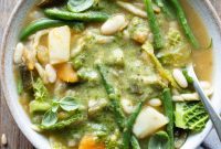 Italian Riviera Minestrone with Pesto Swirl