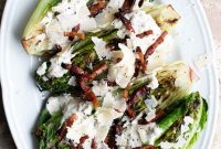 Zesty Charred Romaine with Caper Cream