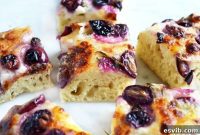 Sweet Red Grape and Mozzarella Focaccia