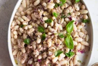 Vibrant Lemon Basil Tuna White Bean Salad