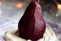Amaretto-Infused Ruby Pears