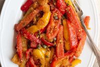 Rustic Bell Peppers with Garlic Crumbs