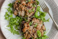 Piquant Gorgonzola and Savory Sausage Stuffed Mushrooms
