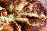 Golden Cheesy Potato Onion Cake