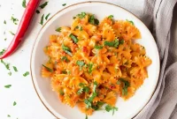 Spicy Garlic Farfalle with Crispy Pancetta