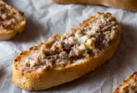 Creamy Stracchino and Sausage Crostini