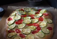 Rustic Zucchini and Tomato Focaccia