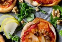 Gourmet Pear, Sausage, and Gorgonzola Pizza Bites