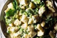 Pillowy Ricotta Gnocchi with Luscious Broccoli Cream