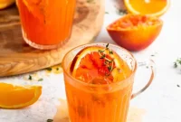 Vibrant Blood Orange Gin Cocktail with Thyme