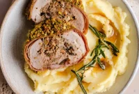 Jeweled Pork Tenderloin with Prosciutto and Pistachios