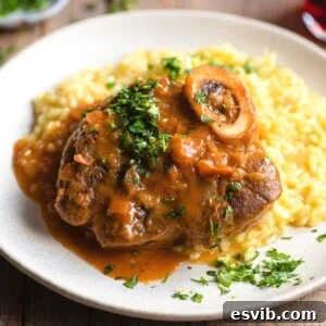 A close up of ossobuco on a plate