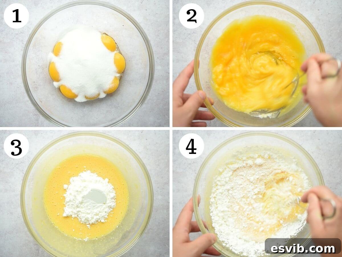 Zuppa Inglese Italy's Luscious Layered Delight 4 Step by step photos showing how to prepare custard