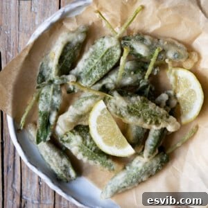 Crispy fried sage leaves with anchovies, a delicious Italian appetizer.