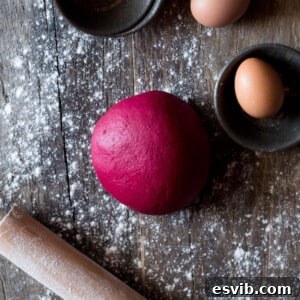 An easy beetroot pasta recipe. Learn how to make this simple beet pasta, it's fun, vibrant, bright pink and delicious. Authentic Italian recipes at Inside the rustic kitchen