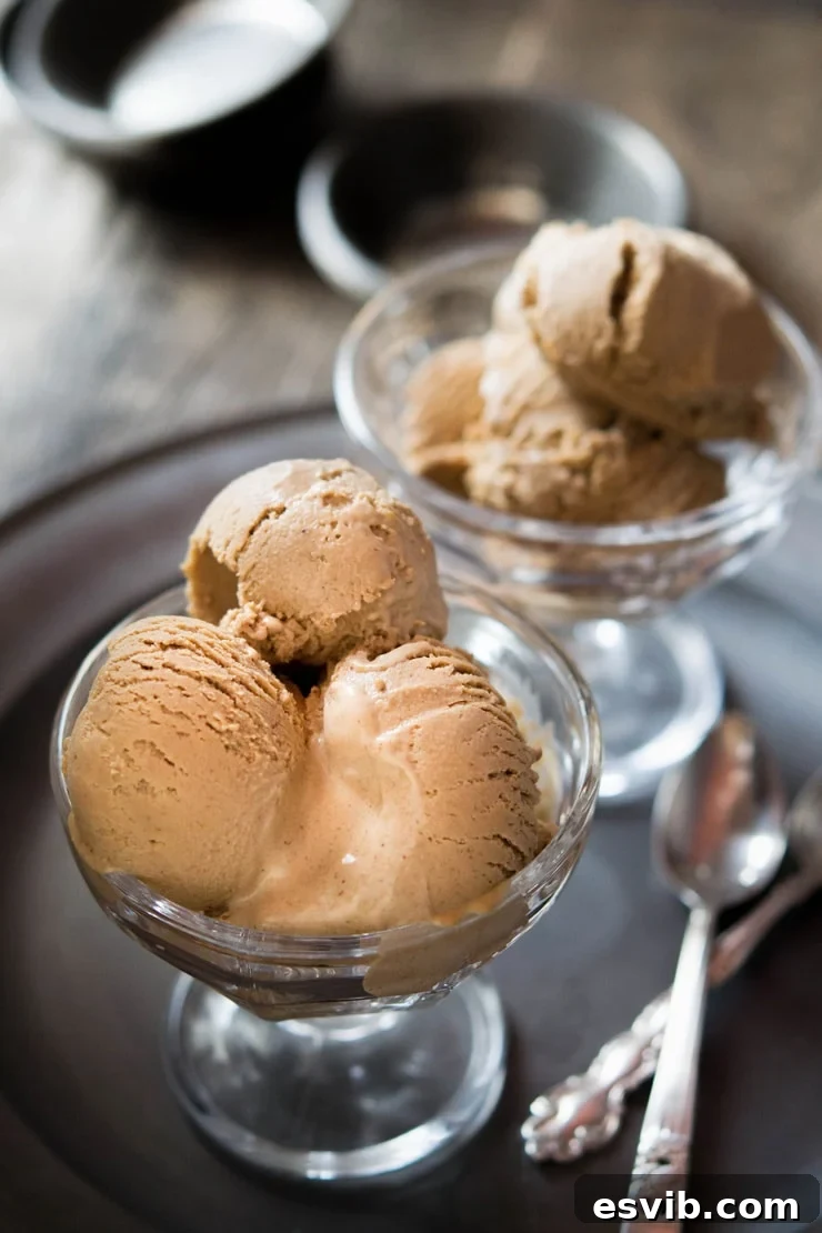 Creamy homemade chocolate hazelnut ice cream ready for churning. Explore authentic Italian dessert recipes.