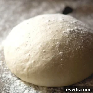 Homemade pizza dough ready for baking