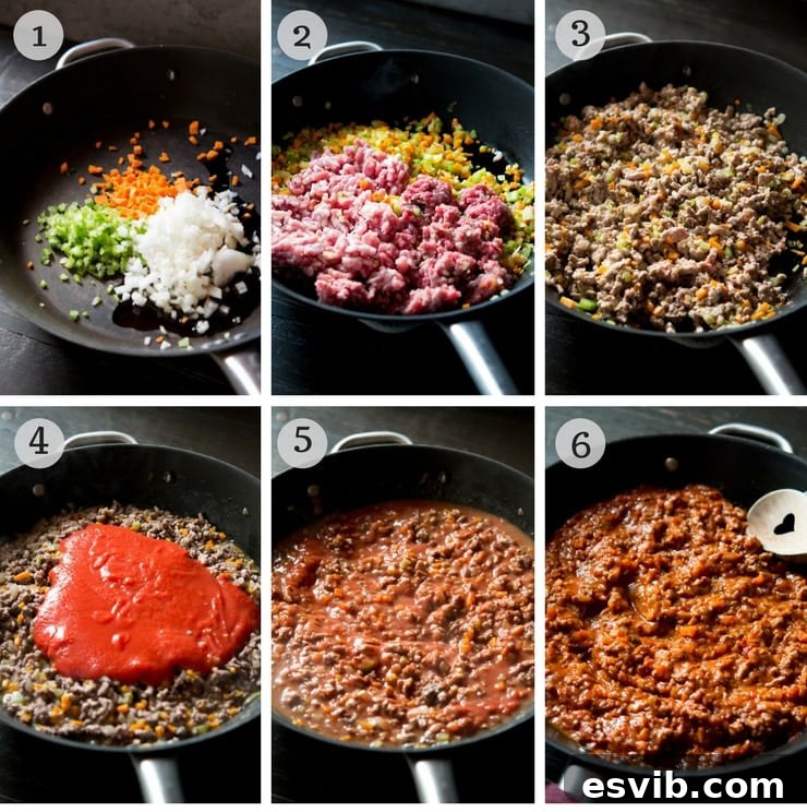 Step by step instructions for how to make beef and sausage ragu wth baked polenta Step by step instructions for how to make beef and sausage ragu wth baked polenta