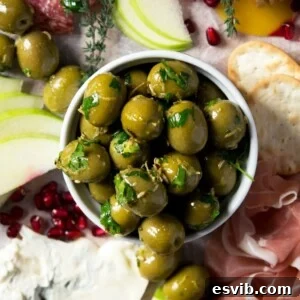 Marinated olives ready to be served