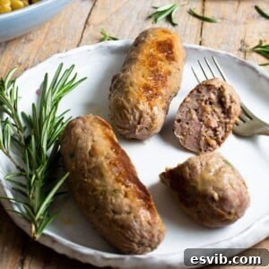 Delicious Homemade Italian Sausages prepared and ready to cook or serve.