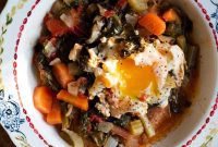 Acquacotta A Rustic Tuscan Vegetable Soup with Poached Eggs