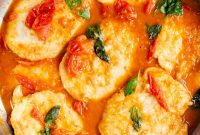 Cherry Tomato Basil Chicken Skillet with Garlic and Lemon