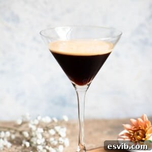Caffe Shakerato: Classic Italian Iced Coffee Recipe 8 A close up of a cocktail glass filled with an iced coffee.