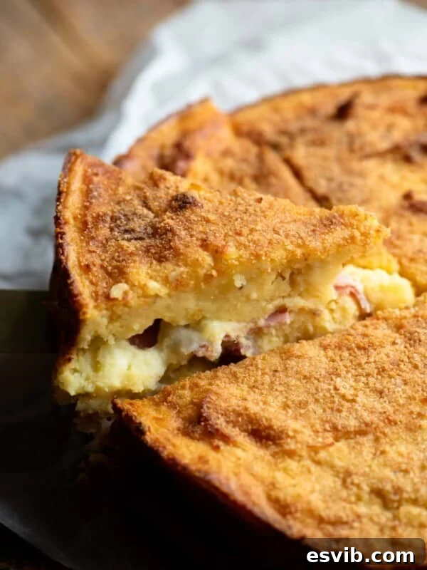 Neapolitan Danubio: Savory Stuffed Brioche Buns 5 A close up of a slice of Neapolitan potato cake.